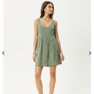Afends ‘BASE JESSE’ Green Plaid Mini Dress